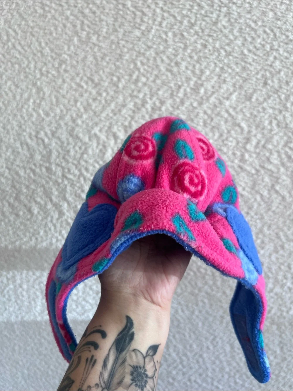 Gymboree Vintage Rainbow Tag Pink Fleece Jacket Hat Booties Bundle‎ Size 9-18 Mo